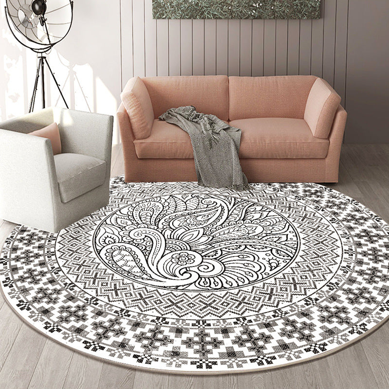 Chic Round Living Room Rug