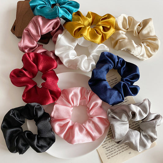 Retro Satin Hair Scrunchie