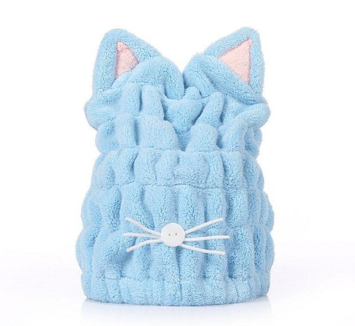 Cozy Cat Ears Hair Towel