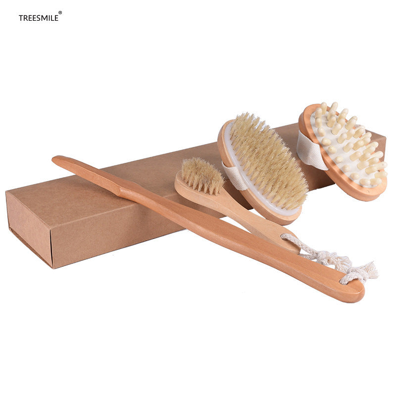 Bamboo Comfort Grip Bath Brush Set