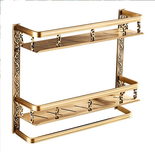 European Double Bathroom Shelf