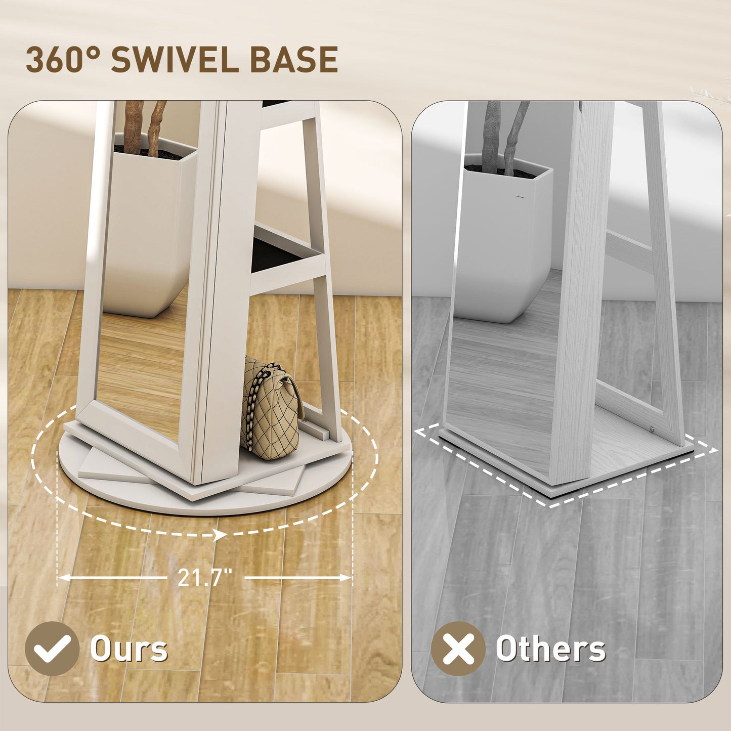 Chic Mirror Jewelry Cabinet