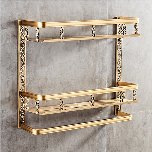 European Double Bathroom Shelf