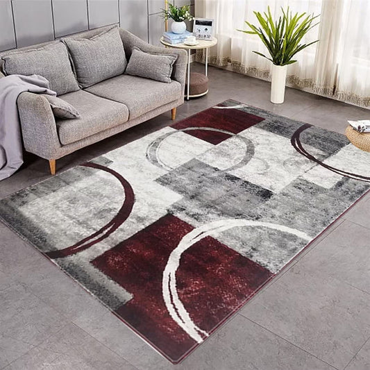 Cozy Geometric Round Rug