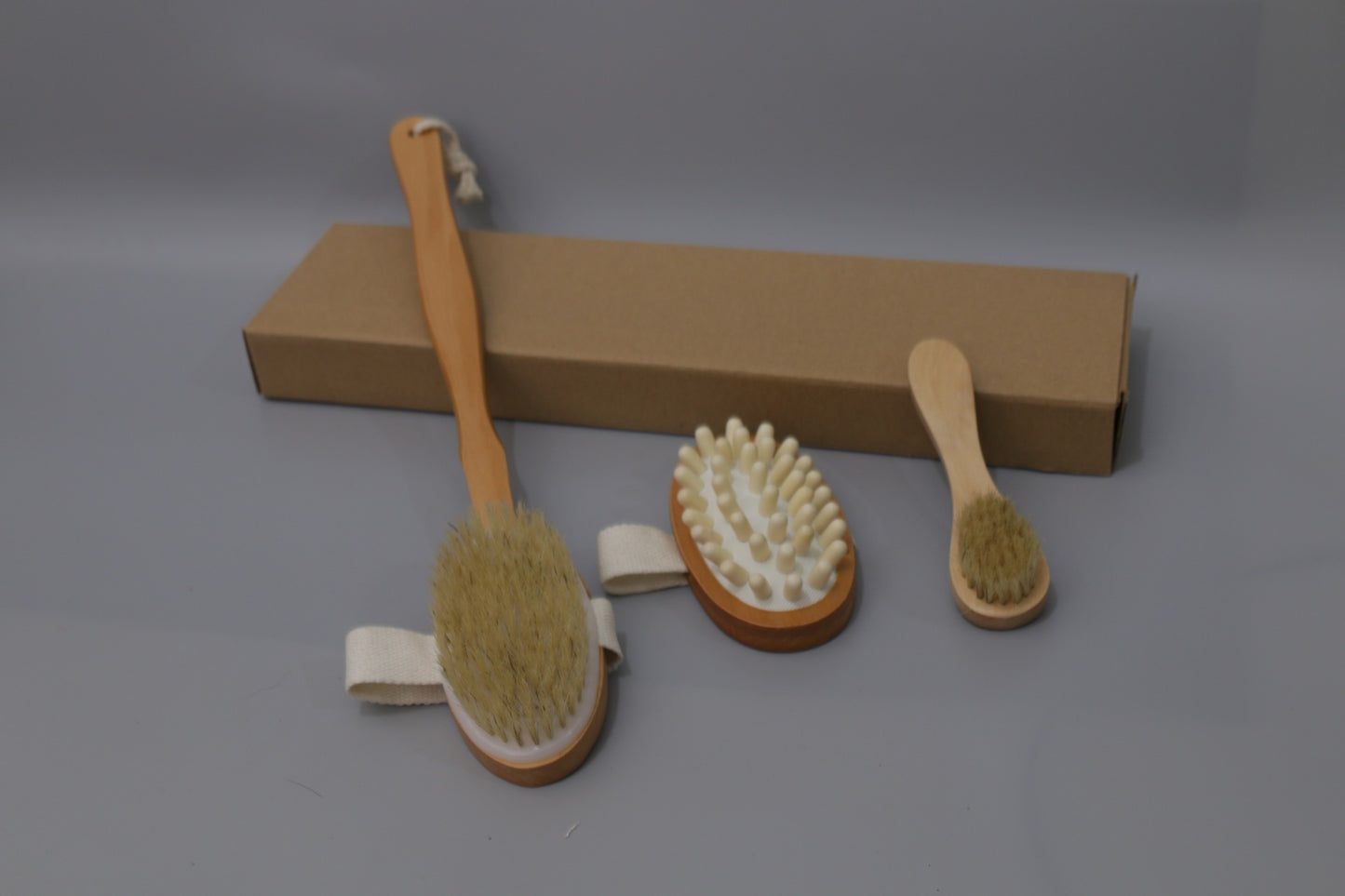 Bamboo Comfort Grip Bath Brush Set