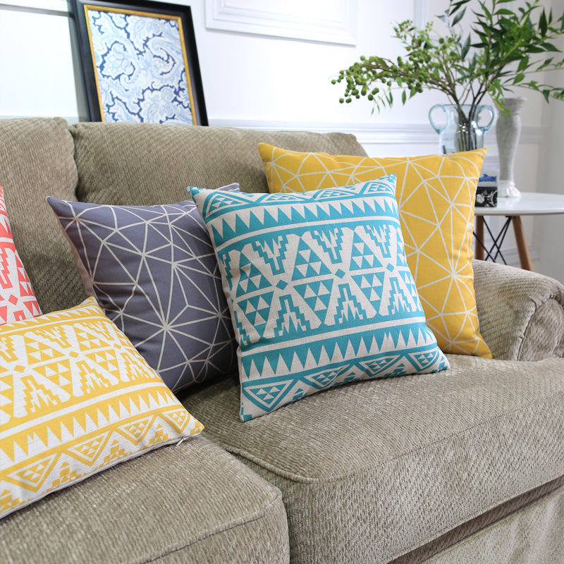 Vibrant Geometric Throw Pillows