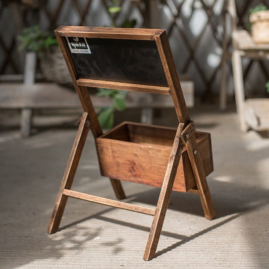 Rustic Wood Flower Box with Chalkboard