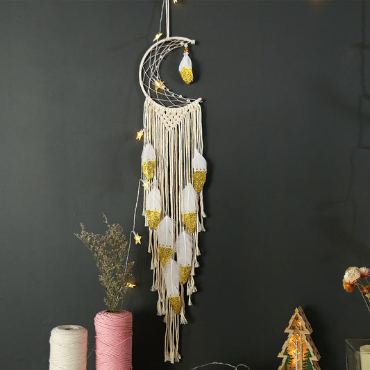 Golden Crescent Dream Catcher