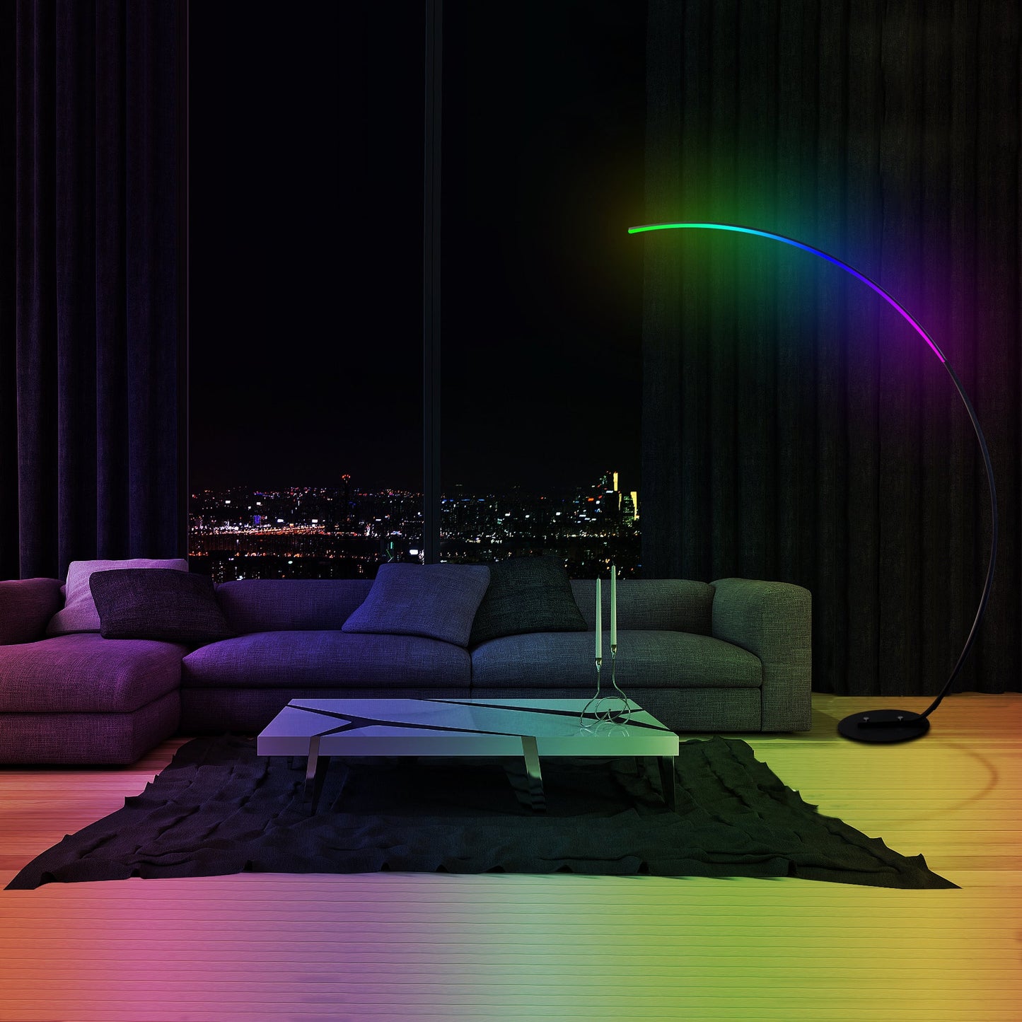 Colorful Glow Curve Lamp