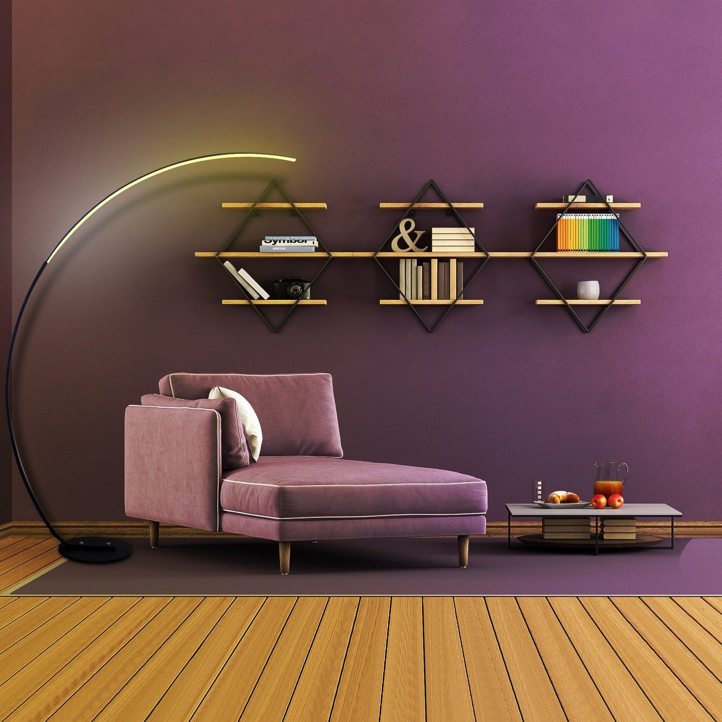 Colorful Glow Curve Lamp