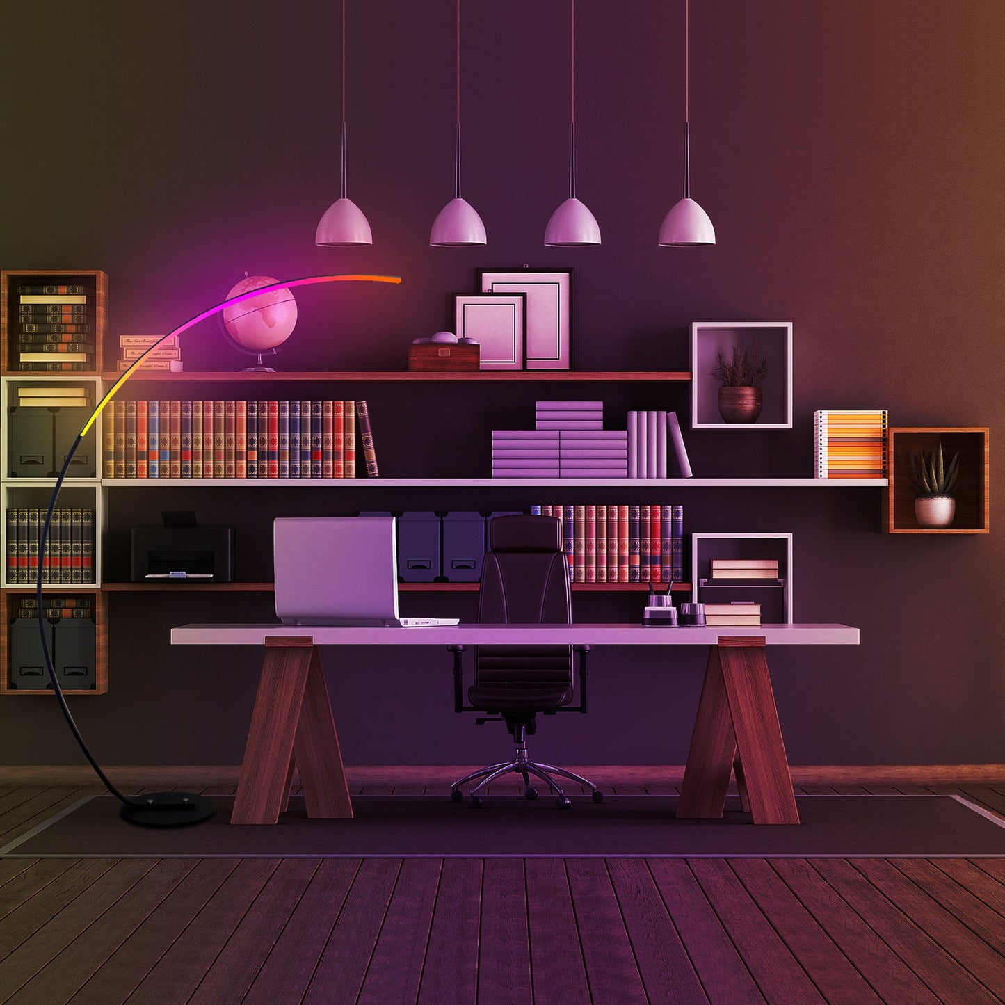Colorful Glow Curve Lamp