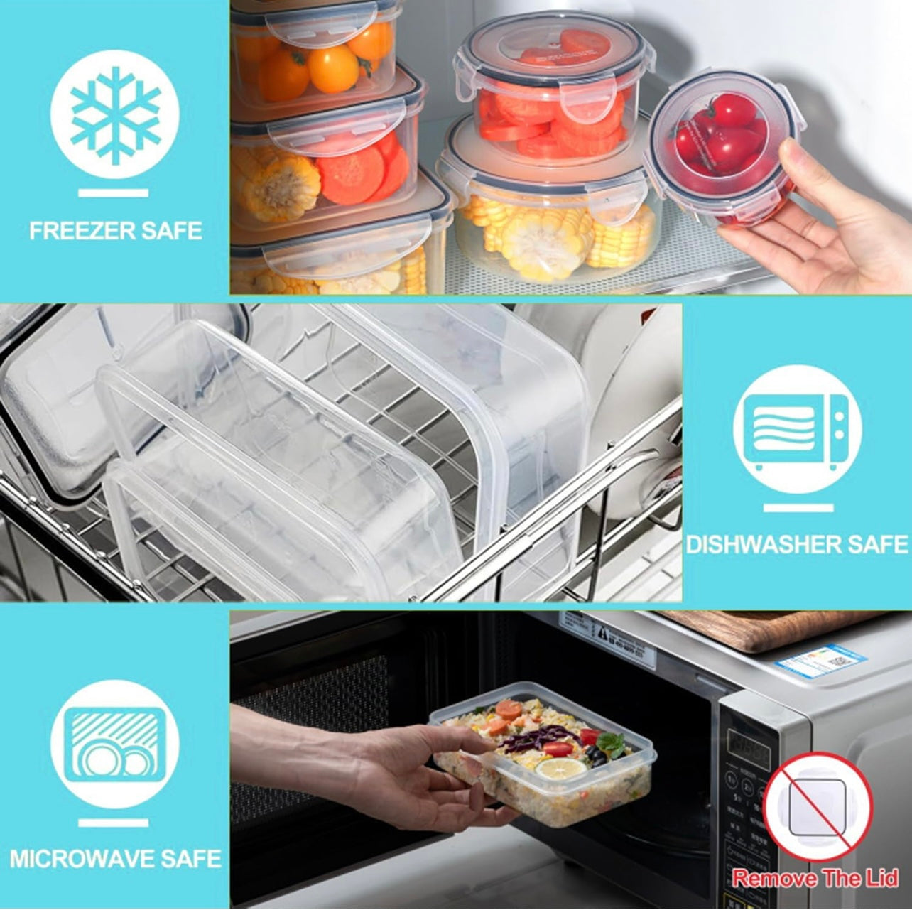 50 Pcs EasyStore Food Containers