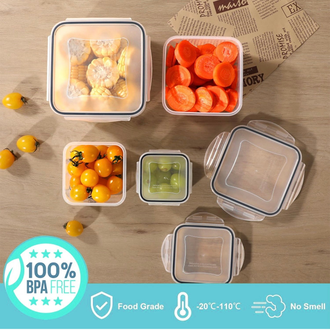 50 Pcs EasyStore Food Containers