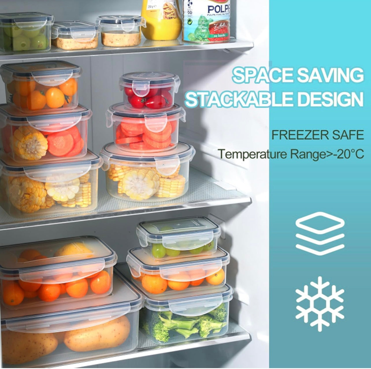 50 Pcs EasyStore Food Containers