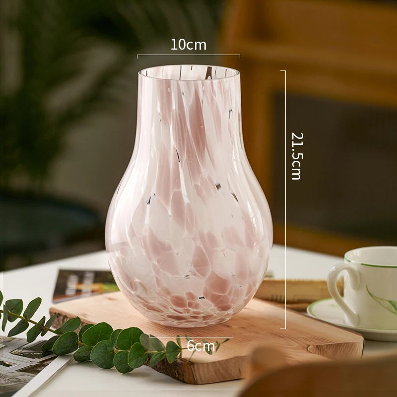 Elegant Pink Glass Vase