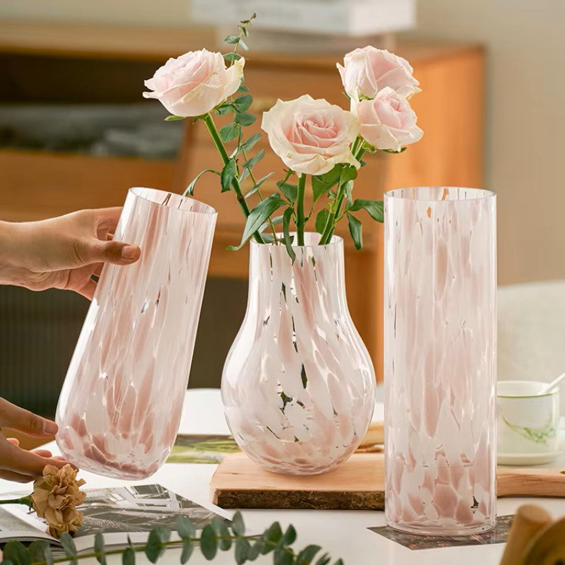 Elegant Pink Glass Vase