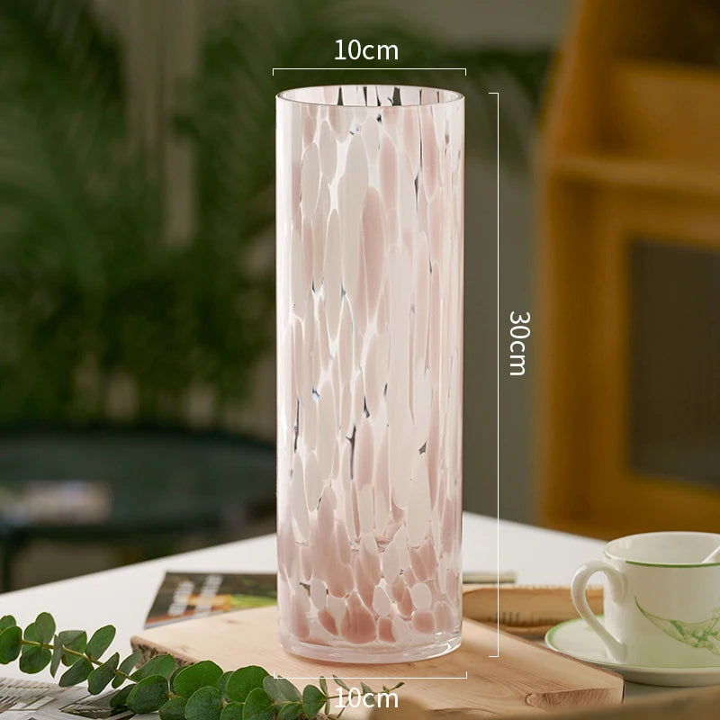 Elegant Pink Glass Vase