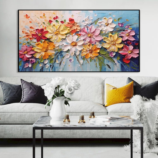 Vibrant Floral Canvas Art