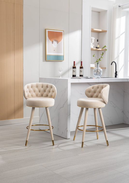 Chic Wooden Bar Stools