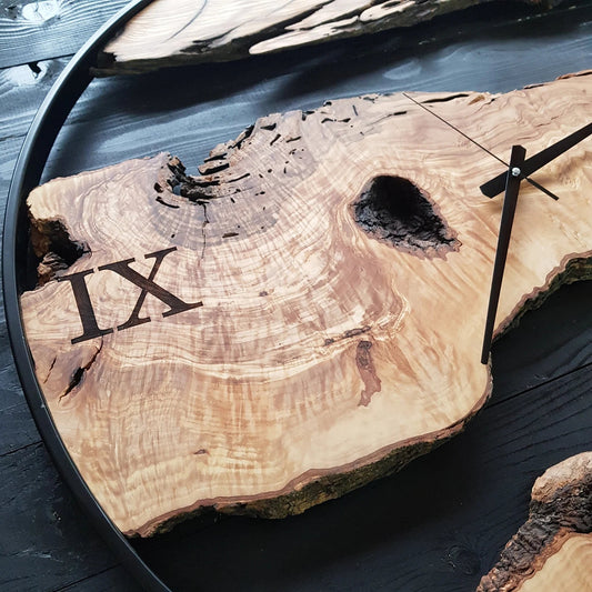 Elegant Olive Wood Wall Clock