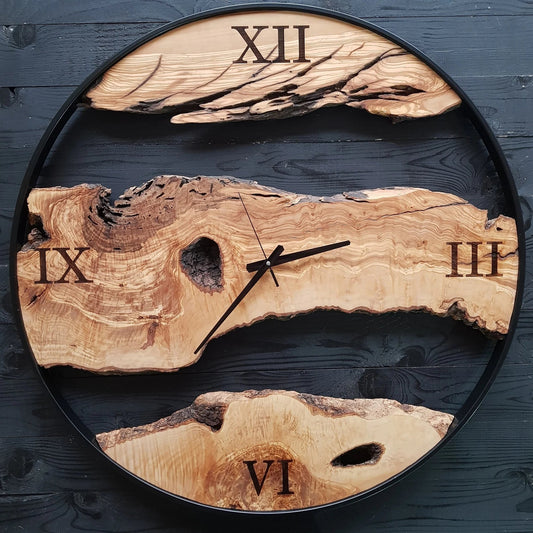 Elegant Olive Wood Wall Clock