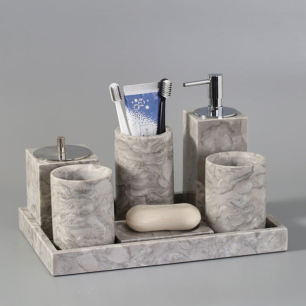 Elegant Marble Bathroom Set