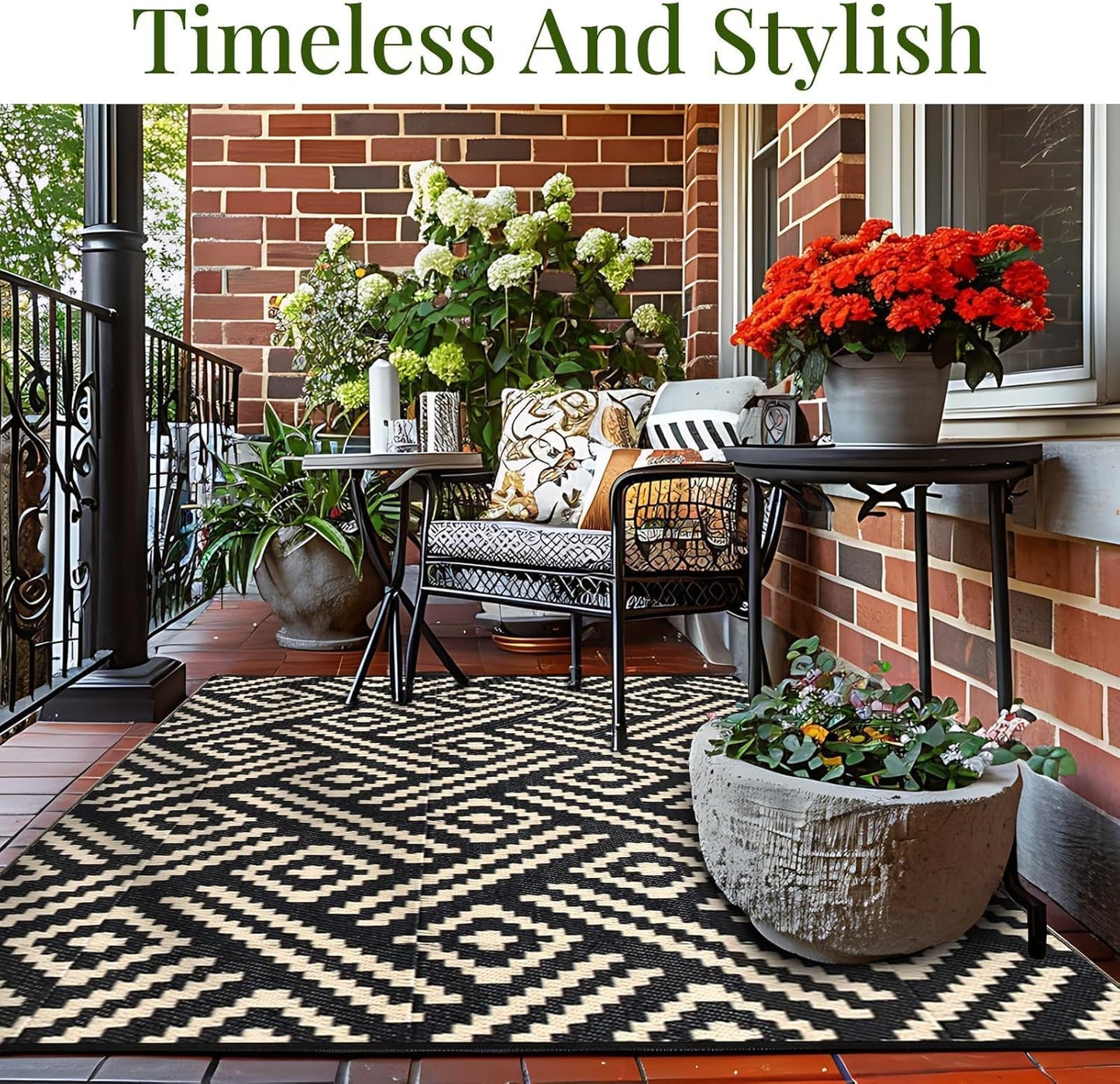 OPPODREAM Reversible Outdoor Rug