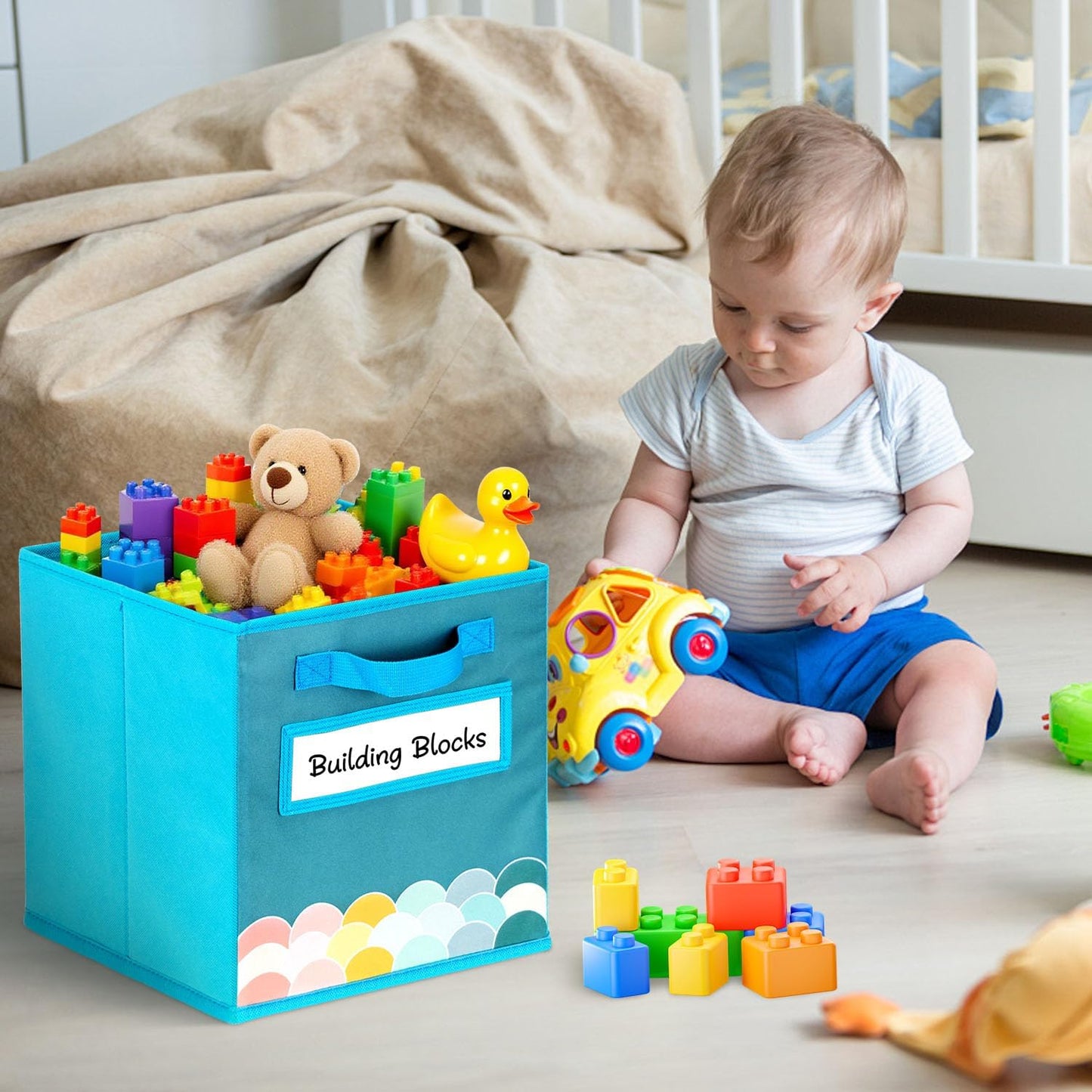 6PC Colorful Fabric Storage Cubes