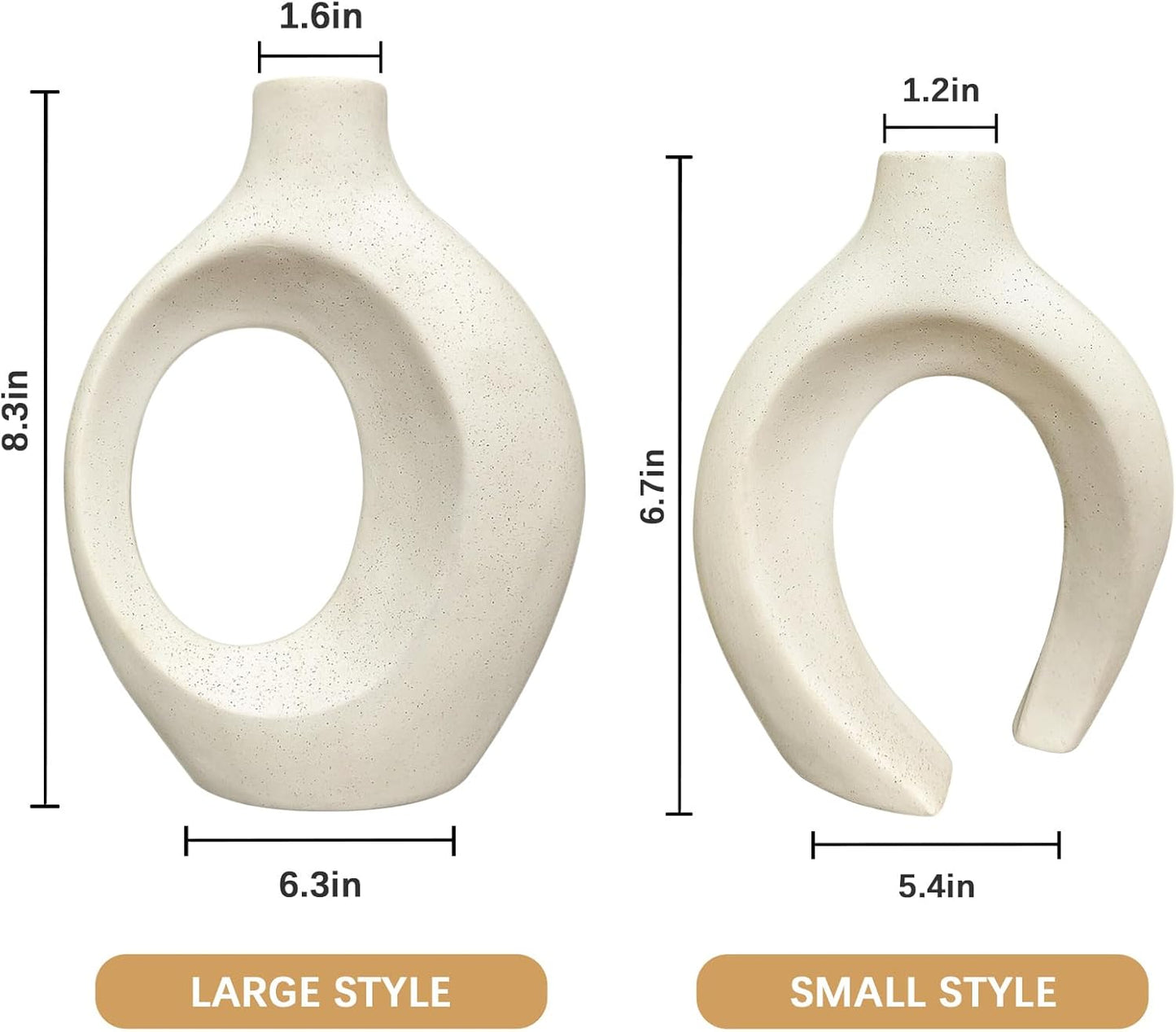 Elegant Ceramic Hug Vases