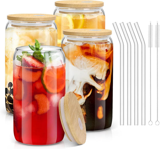 Elegant Bamboo Glass Tumblers