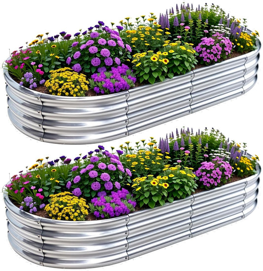 Galvanized Garden Planter Box