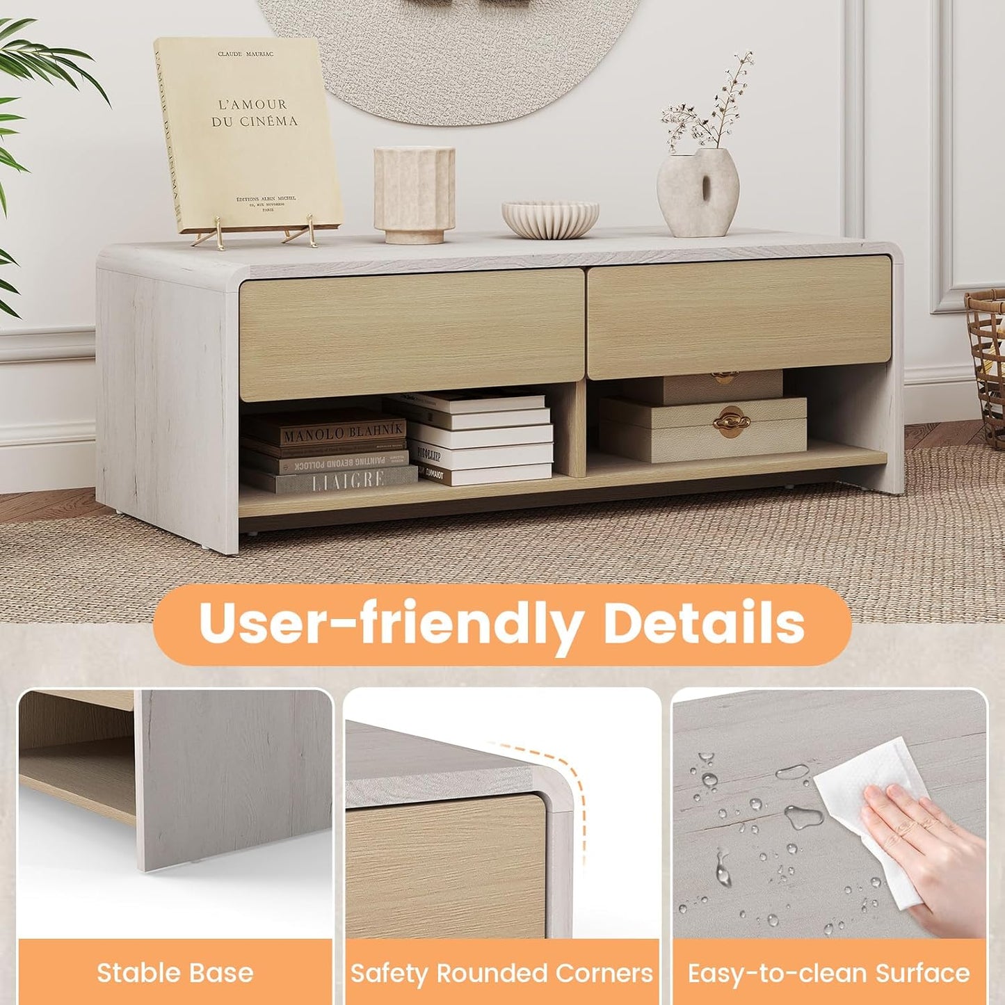 Elegant Storage Coffee Table