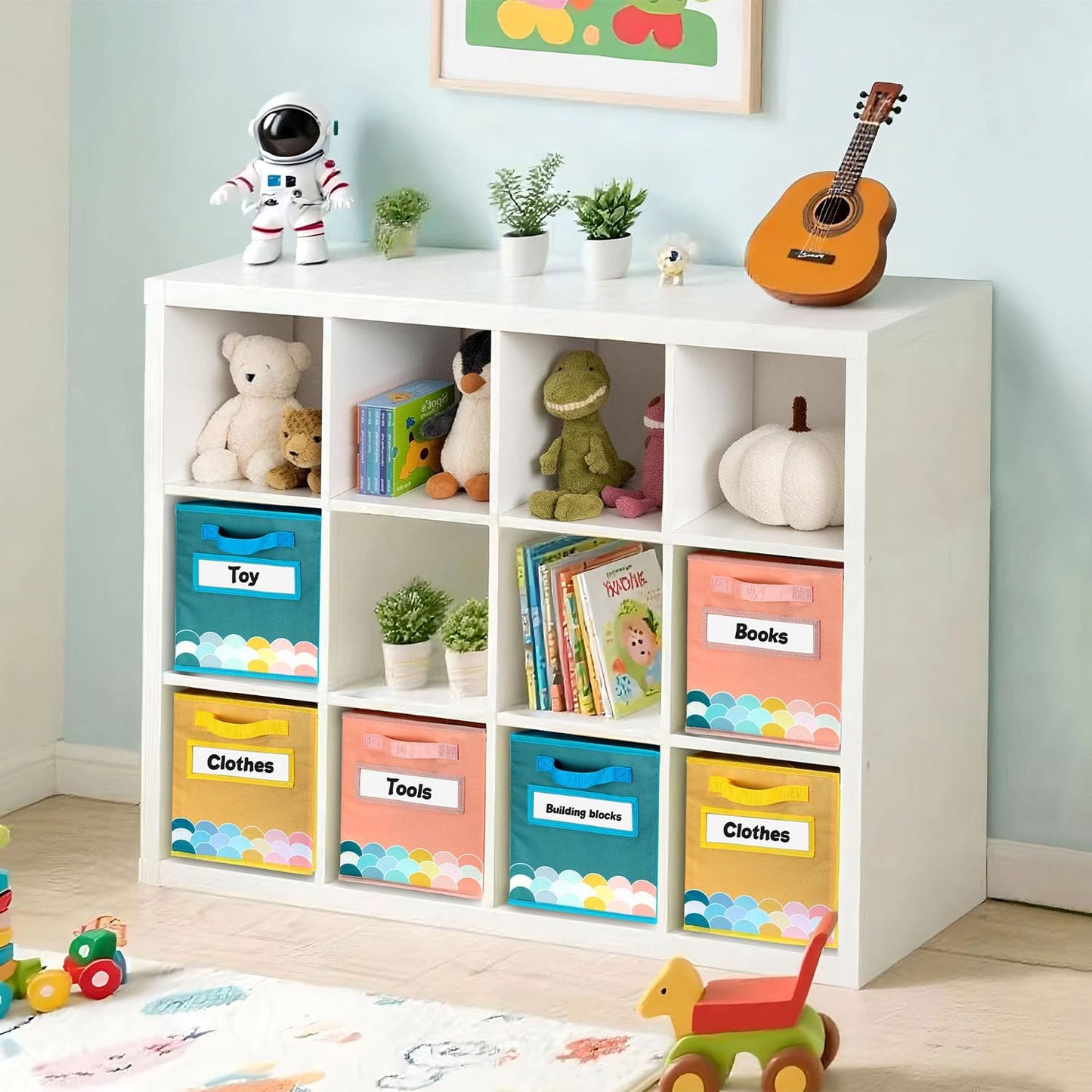 6PC Colorful Fabric Storage Cubes