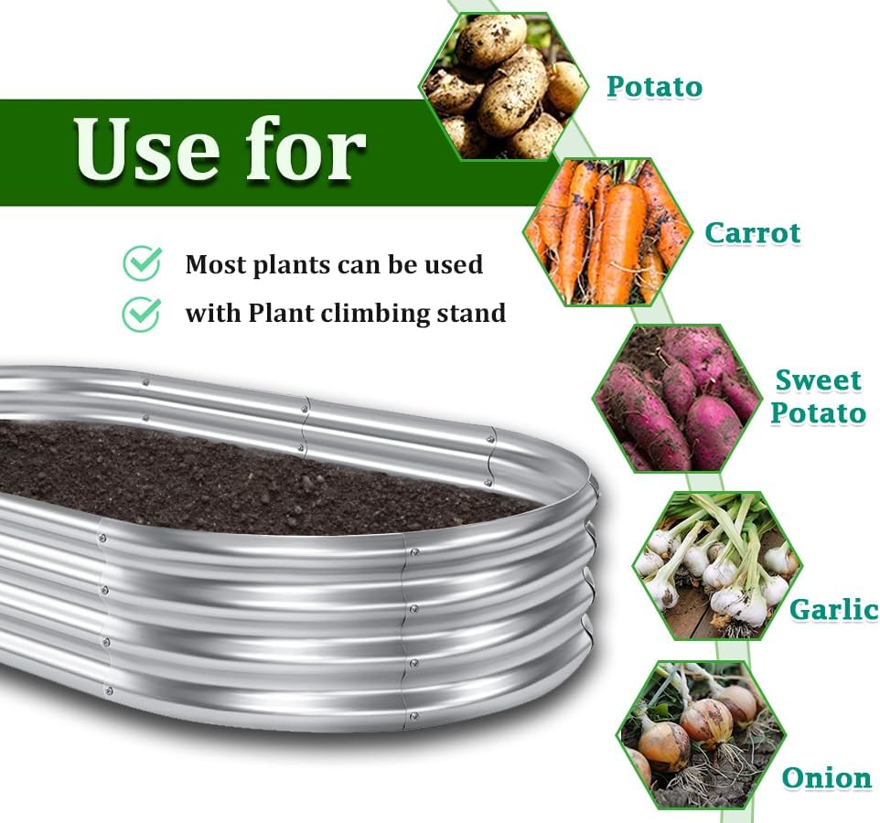 Galvanized Garden Planter Box