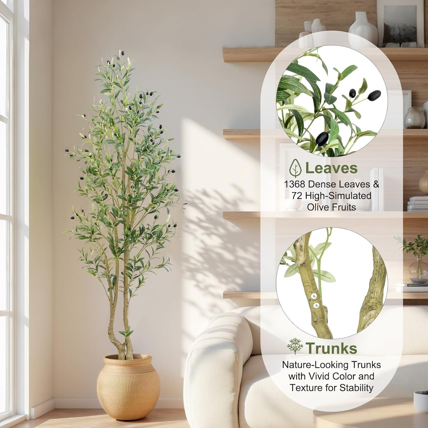 Realistic Olive Tree Decor