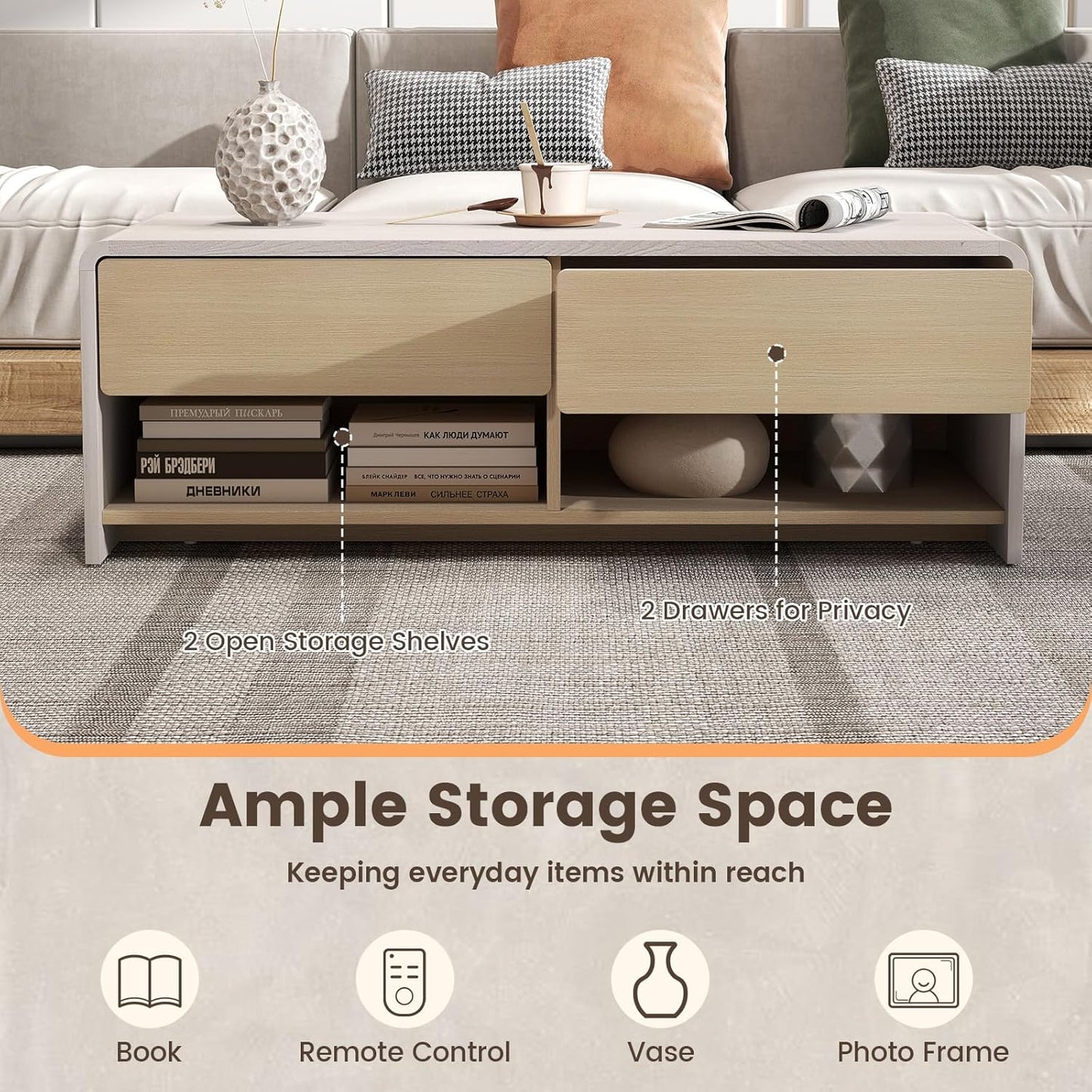 Elegant Storage Coffee Table