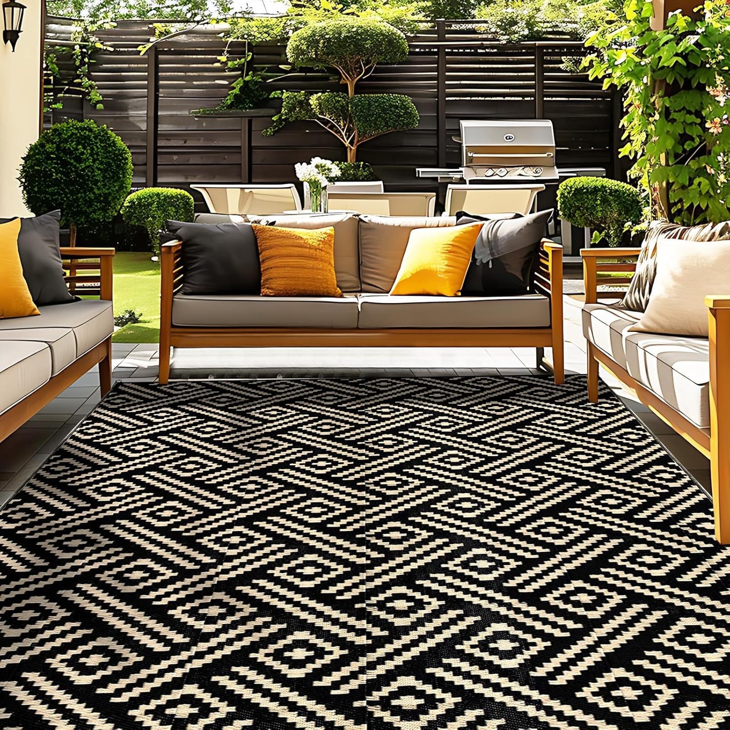 OPPODREAM Reversible Outdoor Rug