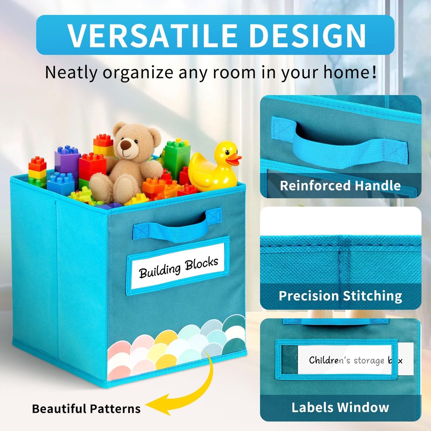 6PC Colorful Fabric Storage Cubes