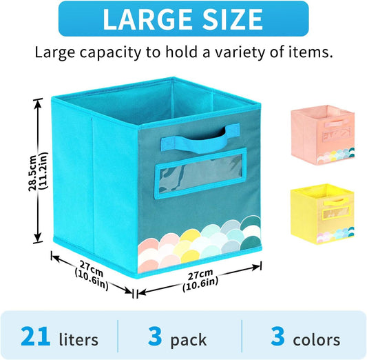 6PC Colorful Fabric Storage Cubes