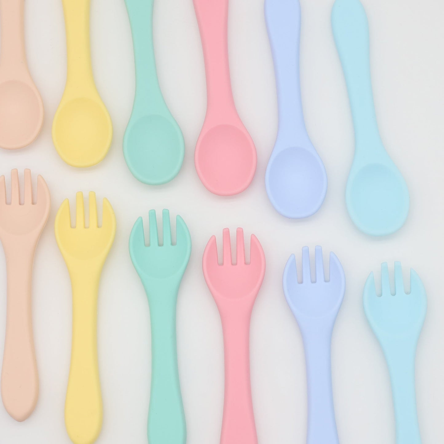 Silicone Baby Spoon Fork Set