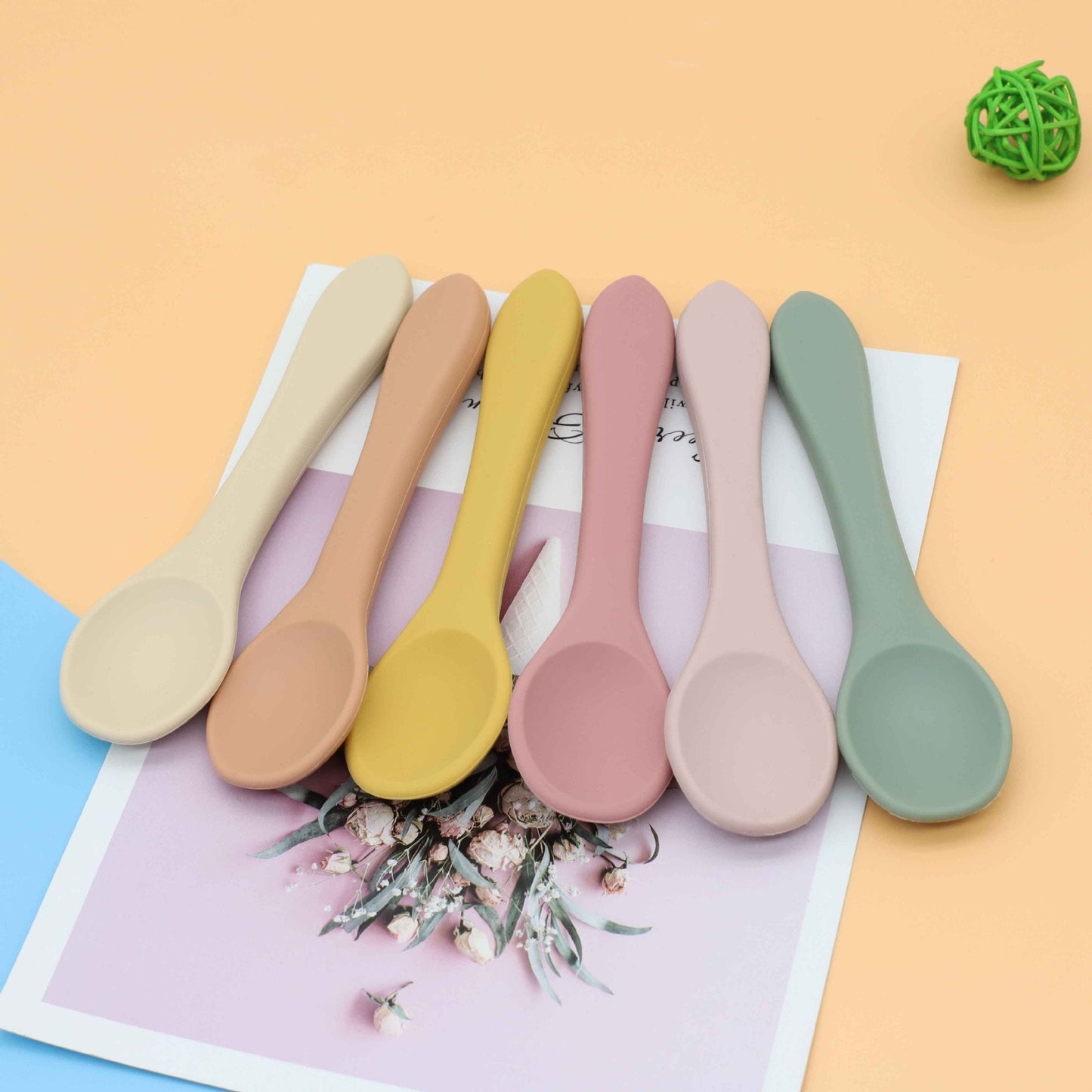 Silicone Baby Spoon Fork Set