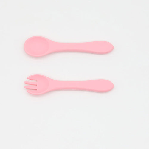 Silicone Baby Spoon Fork Set