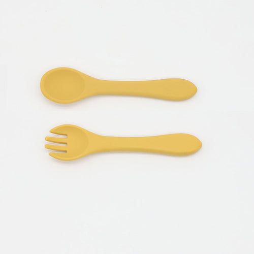 Silicone Baby Spoon Fork Set