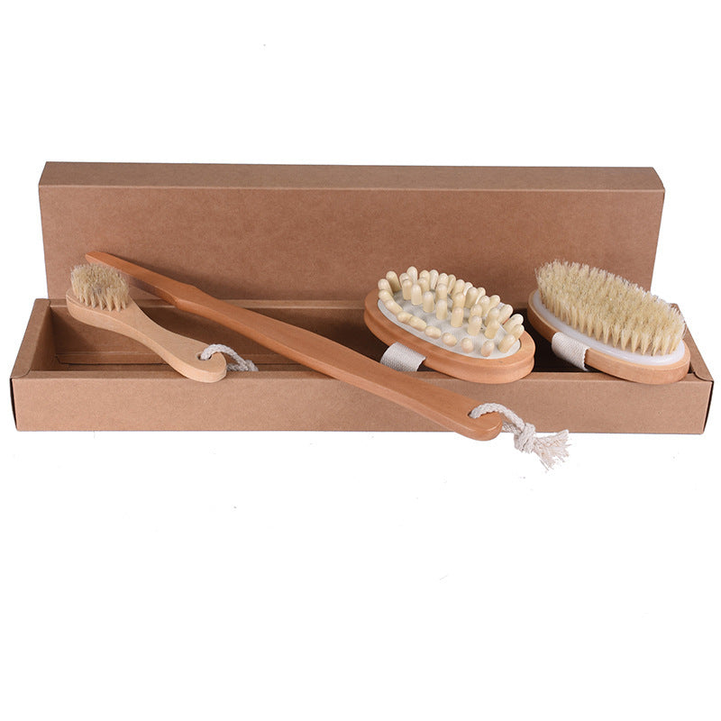 Bamboo Comfort Grip Bath Brush Set