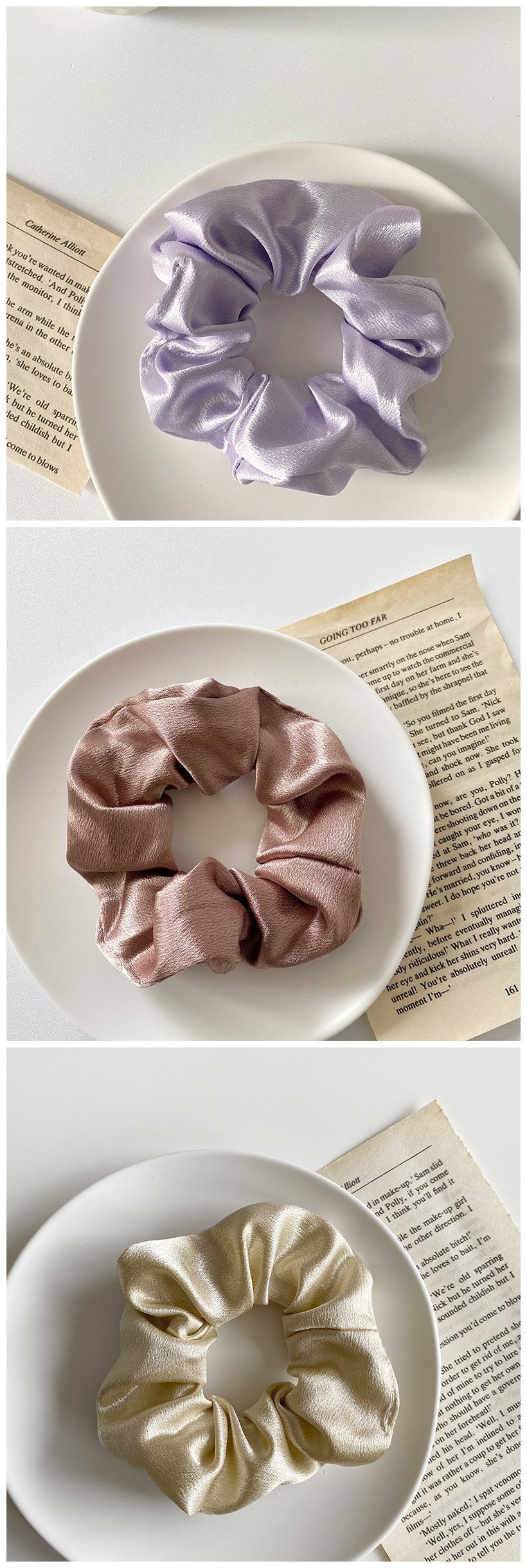 Retro Satin Hair Scrunchie