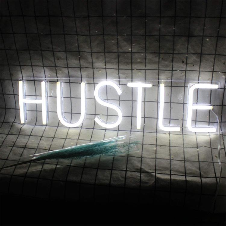 HUSTLE Powered Neon Lights