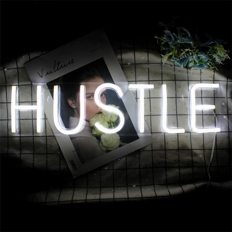 HUSTLE Powered Neon Lights