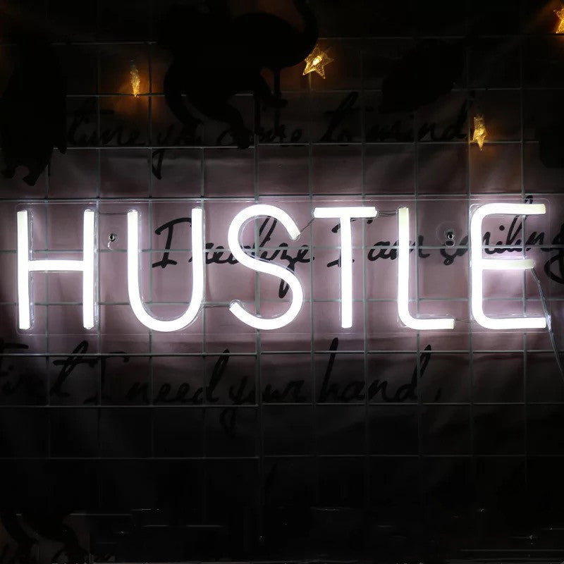 HUSTLE Powered Neon Lights