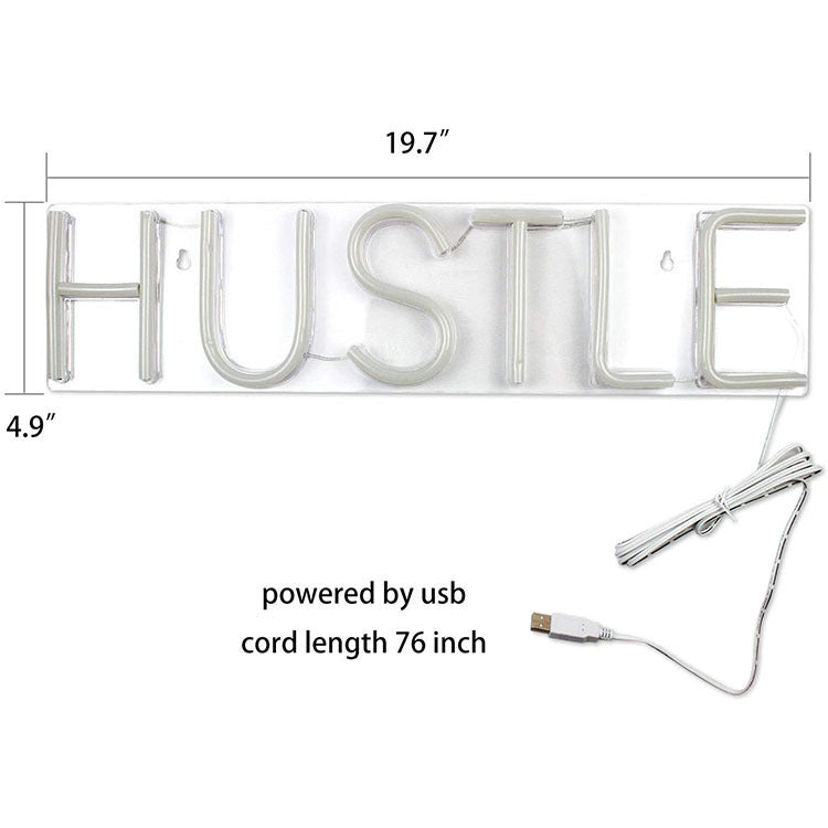 HUSTLE Powered Neon Lights