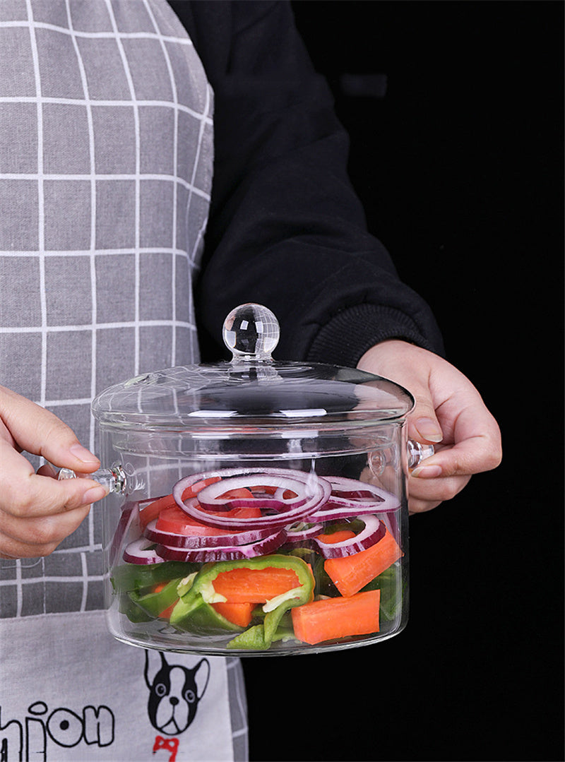 Clear Glass Cooking Pot